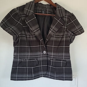 Maurices Business Blazer Womens Large Office Short Sleeve Suit Top